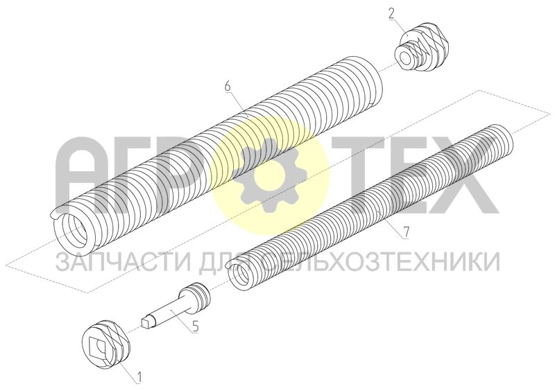 Пружина сдвоенная (3518050-13600) (№6 на схеме)